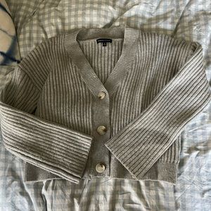 Kendall & Kylie Grey Button Up Sweater